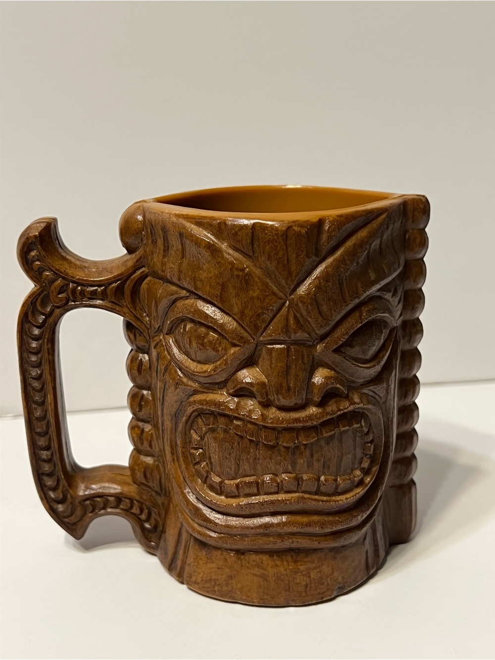 Tiki Wooden Souvenir Hawaii Coffee Mug